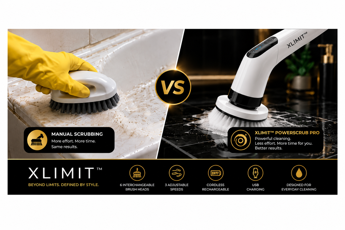 Electric Spin Scrubber vs Manual Scrubbing | XLIMIT™