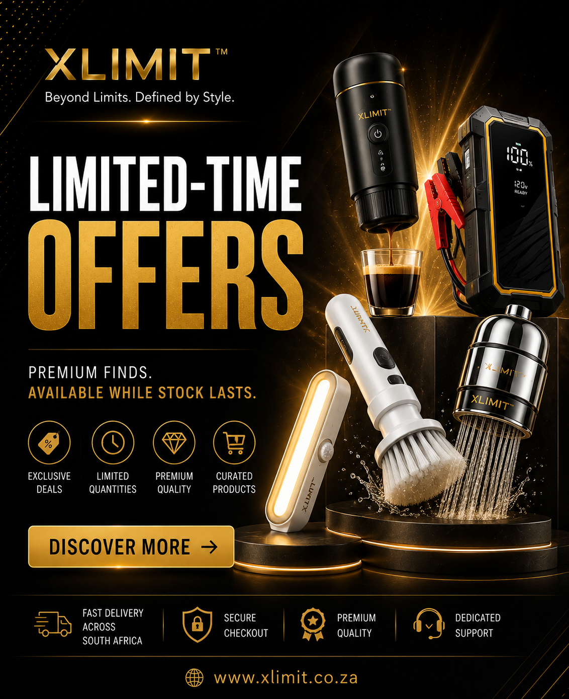 XLIMIT limited-time offers collection — selected deals across cleaning, automotive, coffee and lifestyle products