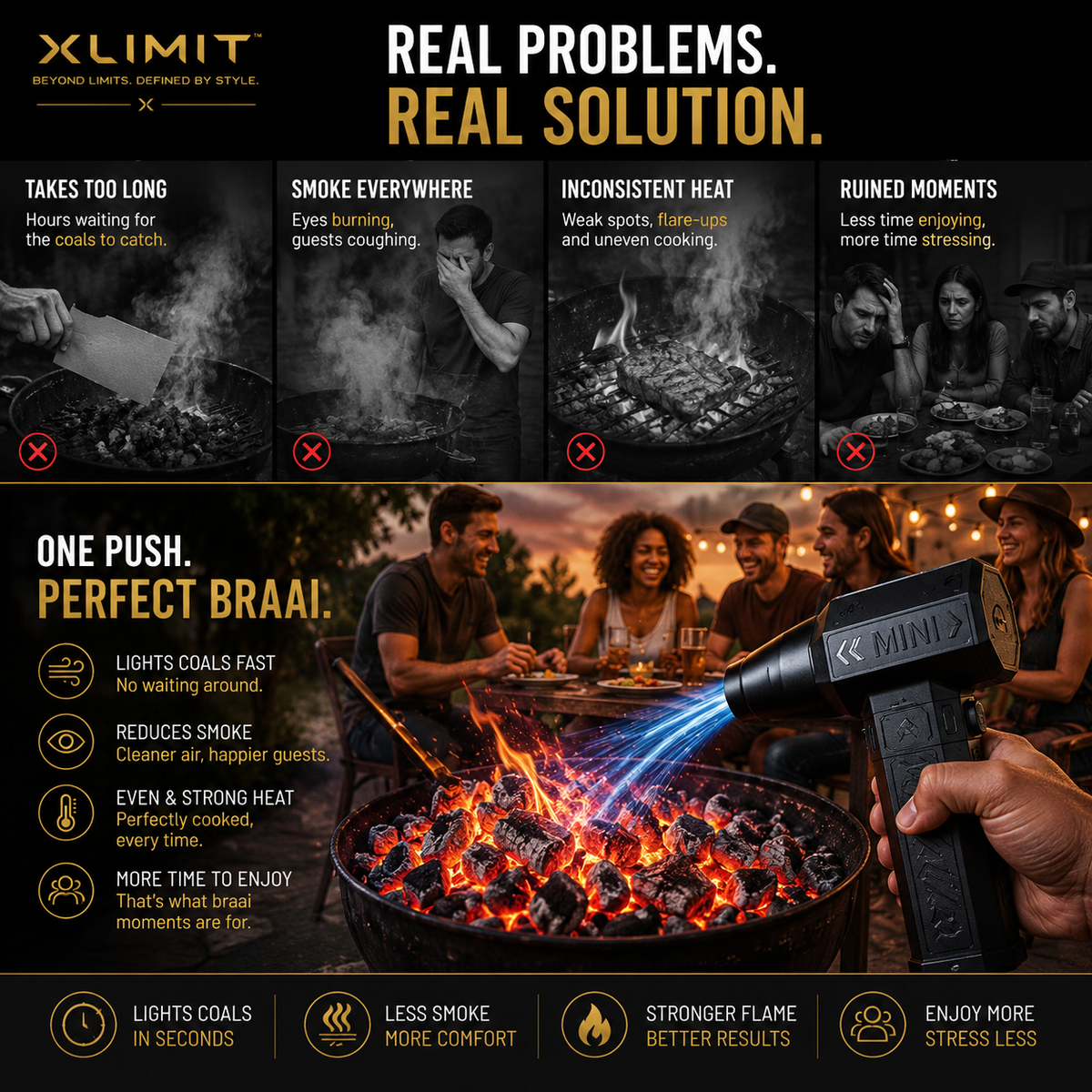 Braai Buddy™ cordless airflow blower product view