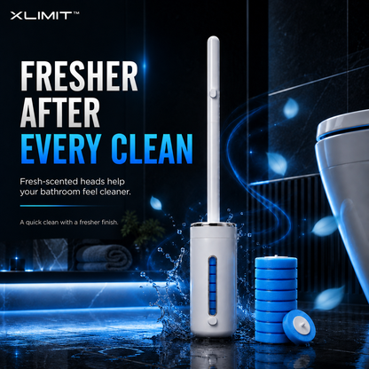 FreshDrop fresh-scented disposable toilet cleaning heads with reusable handle