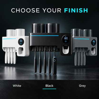 XLIMIT Smart Dental Dock smart toothbrush holder in white, black and grey colour options