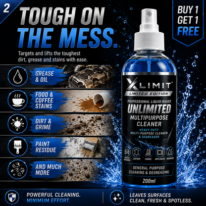 XLIMIT Unlimited Multipurpose Cleaner for household vehicle leather fabric plastic rubber and suitable surface cleaning