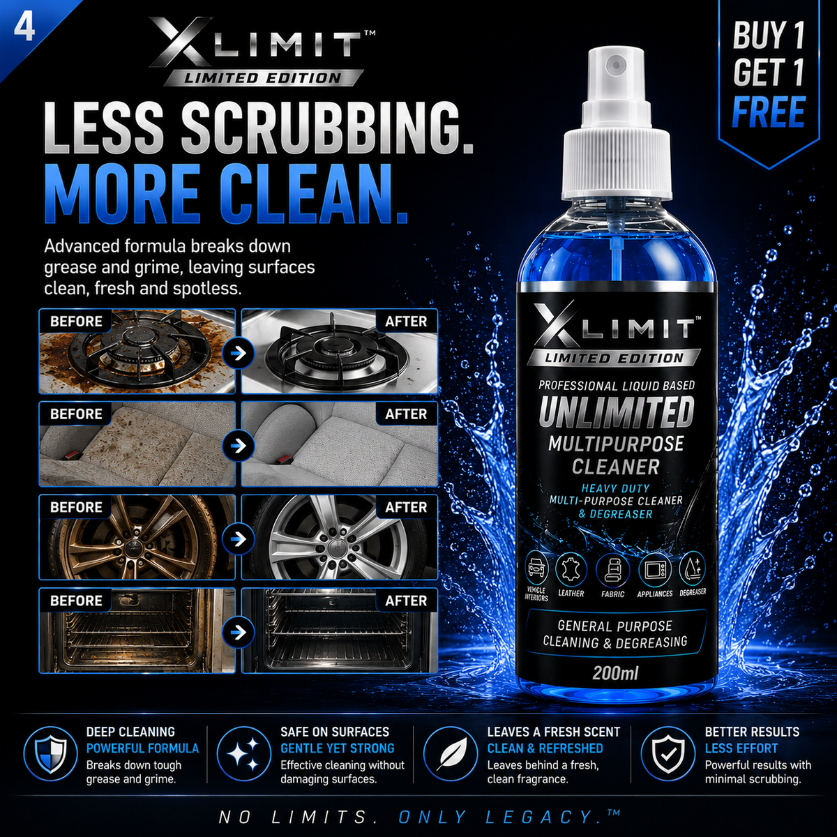 XLIMIT multipurpose cleaner for practical everyday cleaning and degreasing applications