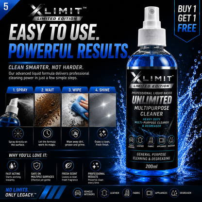 XLIMIT Unlimited Multipurpose Cleaner 200 ml for cleaning household and vehicle surfaces