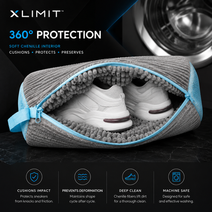 XLIMIT sneaker washing bag soft chenille interior protecting shoes