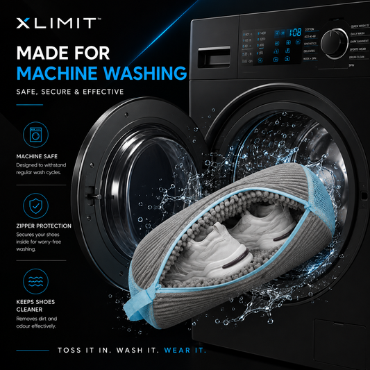 XLIMIT sneaker washing bag with 360 degree soft chenille protection