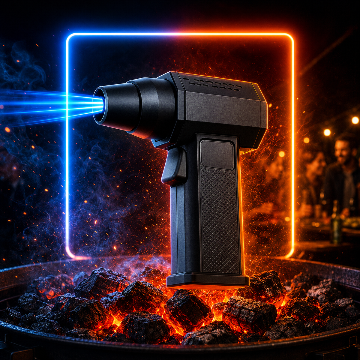 XLIMIT Braai Buddy rechargeable handheld blower for faster braai fire preparation
