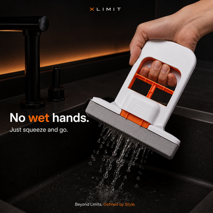QuickWring compact mini mop for wiping counters, glass, bathroom and kitchen surfaces