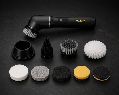 XLIMIT™ PowerScrub Pro 6-in-1 cordless cleaning brush with interchangeable brush heads and cleaning pads